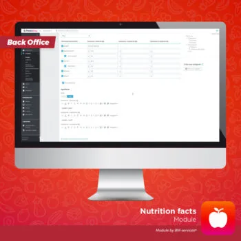 Module valeurs nutritionnelles Prestashop - informations nutritionnelles